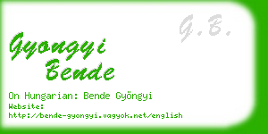 gyongyi bende business card