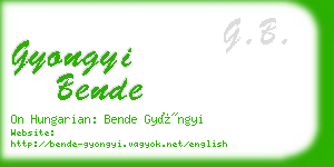 gyongyi bende business card